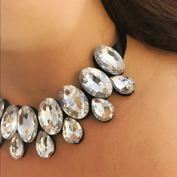 NEW!💙💎BEAUTIFUL CRYSTAL BLACK RIBBON CHOKER💎💙 - Picture 6 of 7